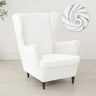 Velvet Wing Chair Cover Stretch Spandex Wingback Chair Cover Elastic Armchair Cover Sofa Covers with Seat Cushion Cover