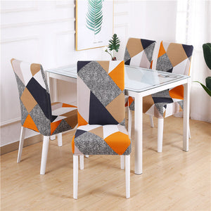 KAS Geometry Chair Cover Elastic Chair Covers Spandex Stretch Anti-dirty Removable Dining Office Chair Case