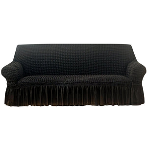 Seersucker Sofa Slipcover with Skirt Stretch Couch Slipcover Easy Fit Universal Furniture Protector