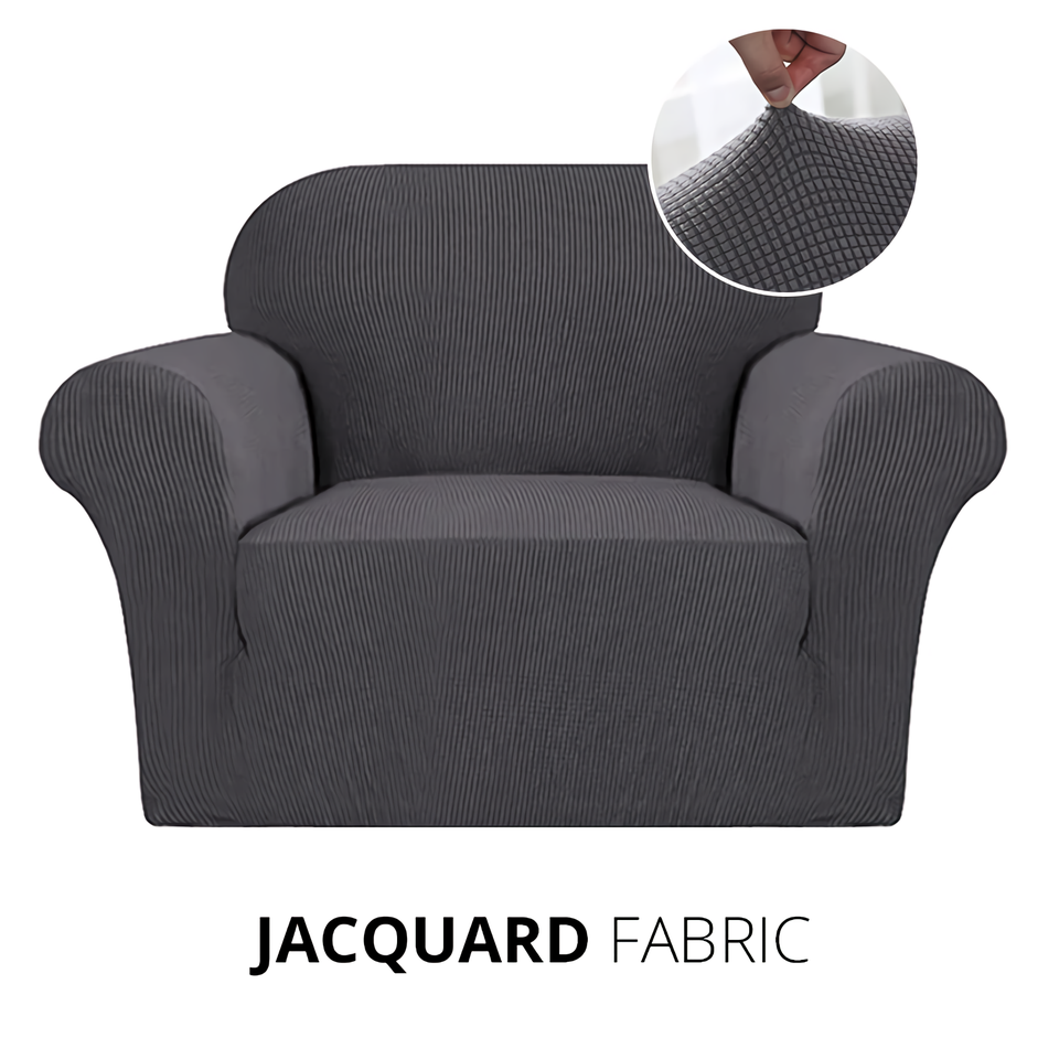 KAS Armchair Cover 4-Styles Elastic Sofa Cover Couch Covers for Living Room Stretchable Slipcover for Chairs - 1 Seater Chair Slip Cover