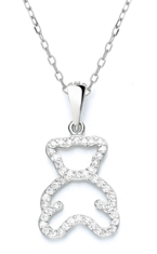 Teddy bear necklace made of silver 925° - Theros Jewels