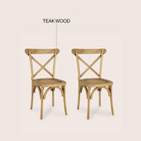 Annecy Classic Traditional X-Back Wood Outdoor Dining Chair