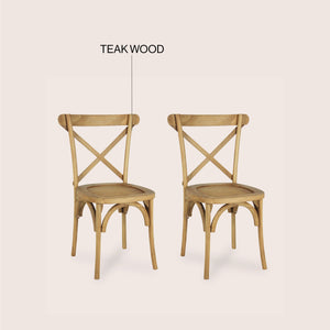 Annecy Classic Traditional X-Back Wood Outdoor Dining Chair