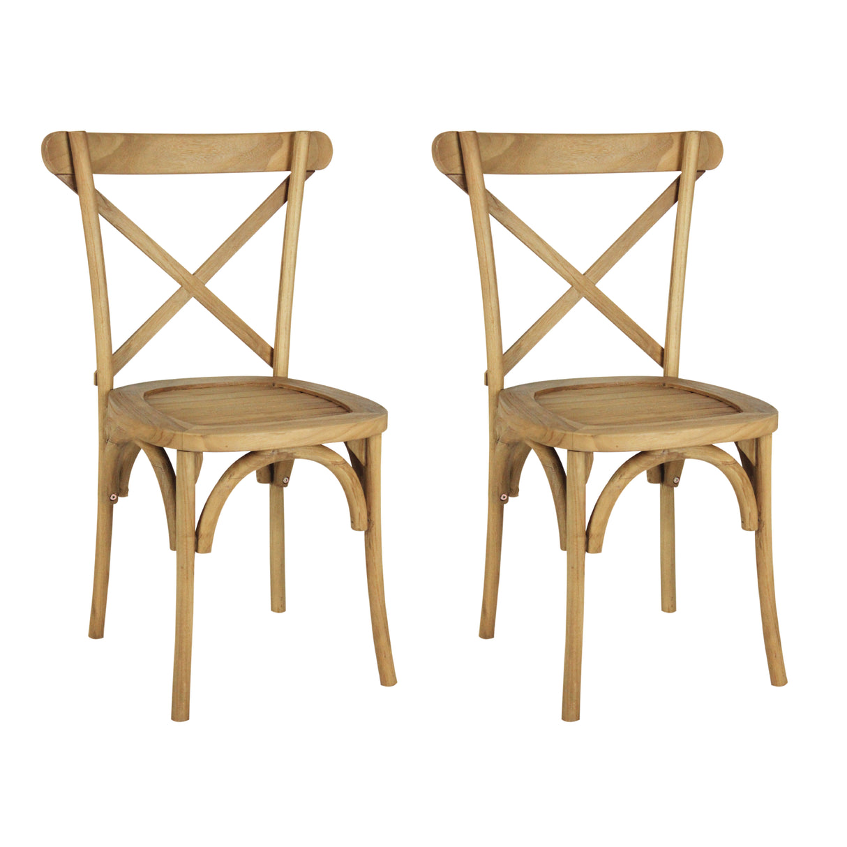 Annecy Classic Traditional X-Back Wood Outdoor Dining Chair