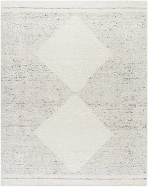 Ethara Ivory Charcoal Global Bohemian Tribal Pattern Wool Handmade Area Rug - Clearance