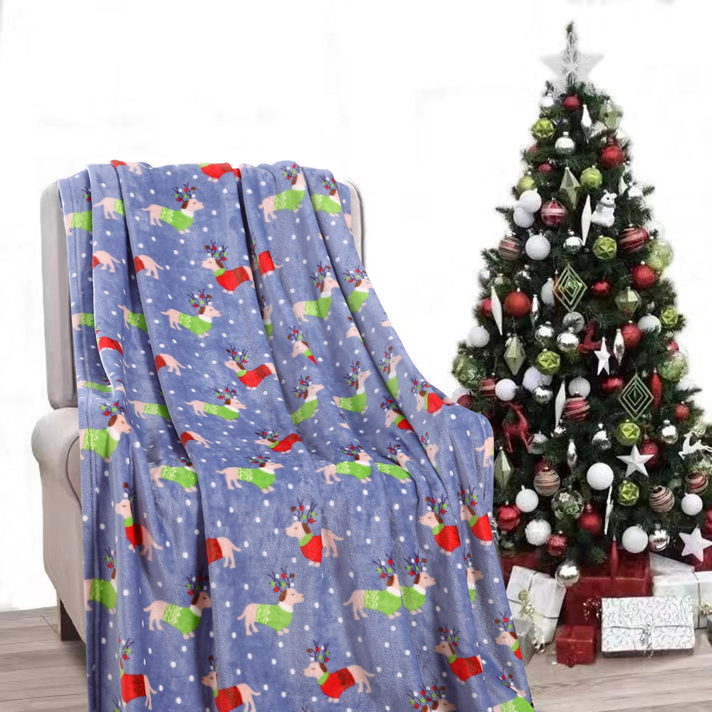 Cozy Festive Holiday Throw Blanket 50" x 60"