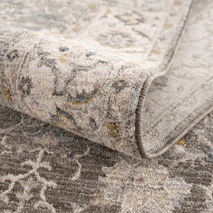 Amaru Green Textured Rug with Fringes