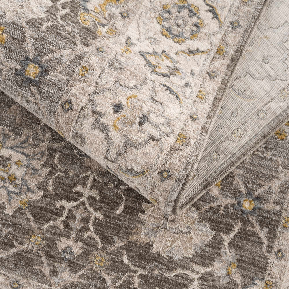 Amaru Green Textured Rug with Fringes