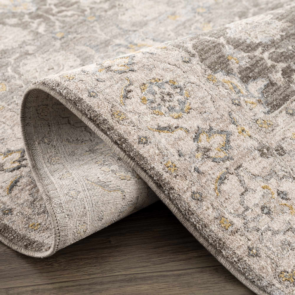 Amaru Green Textured Rug with Fringes