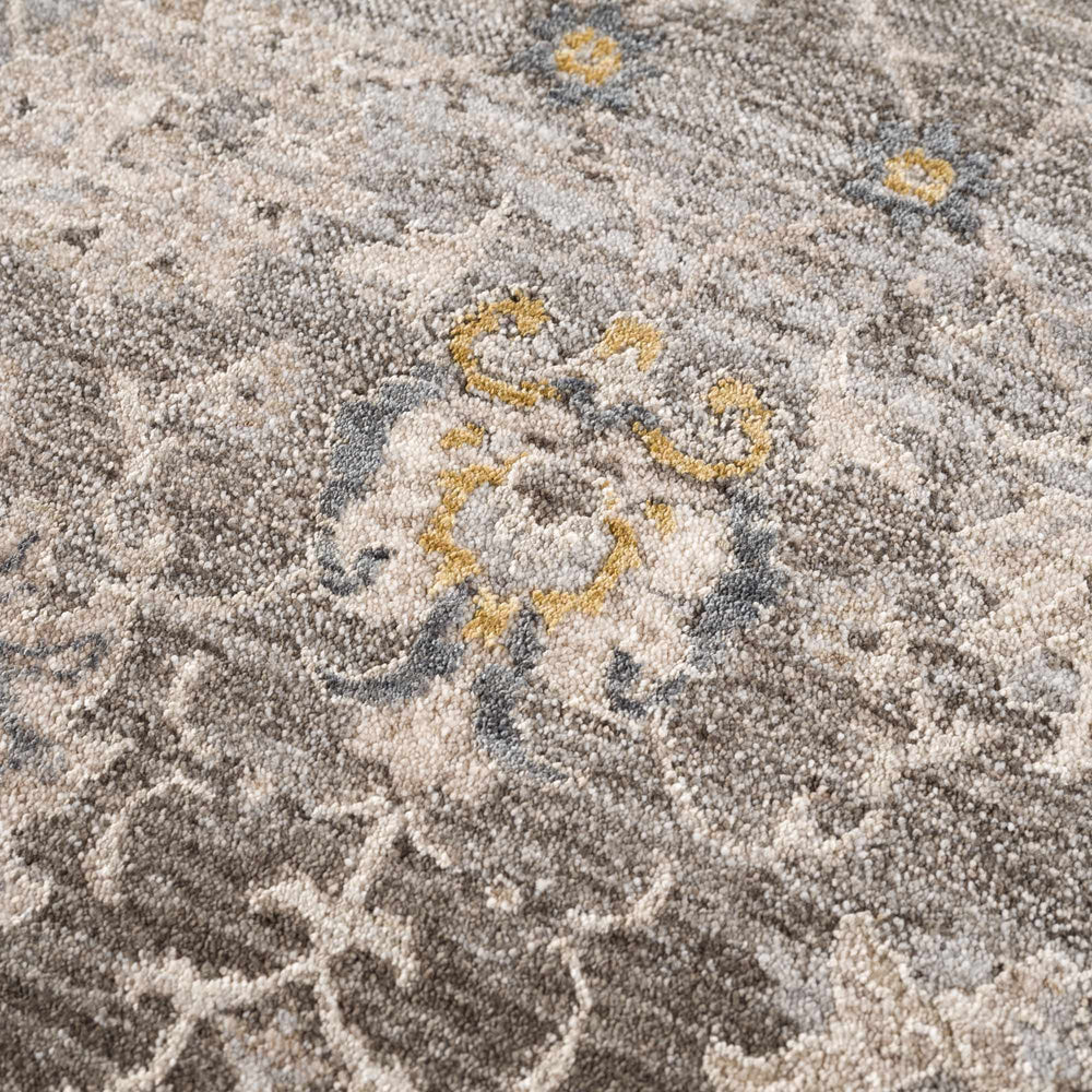 Amaru Green Textured Rug with Fringes