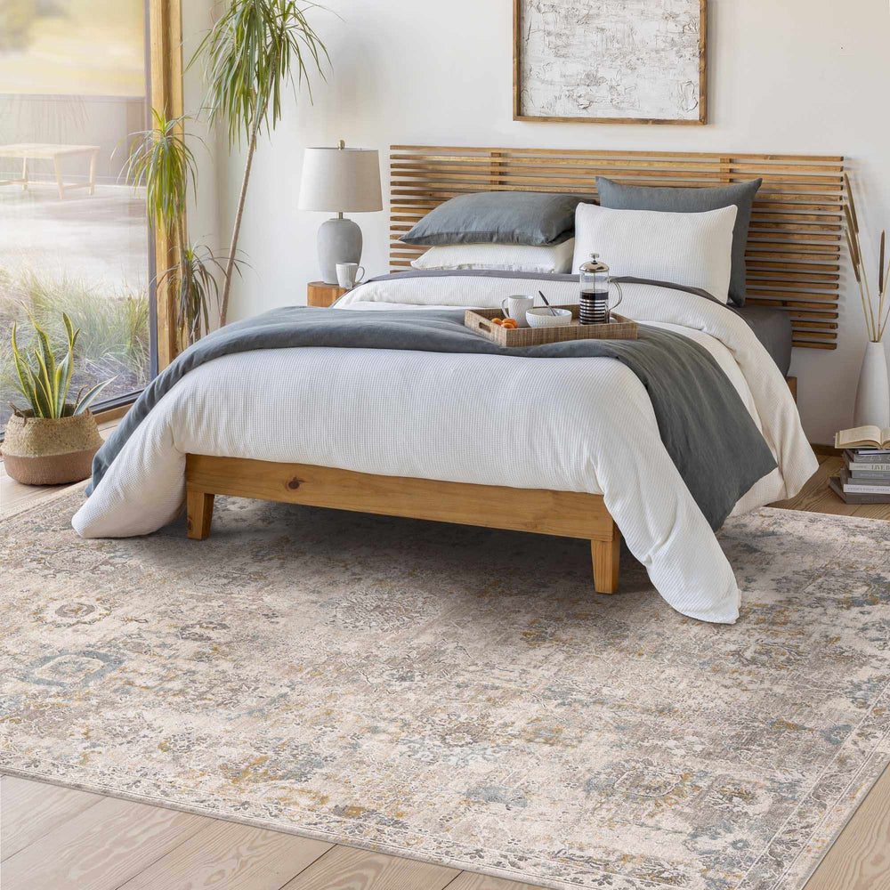 Alroy Textured Rug with Fringes