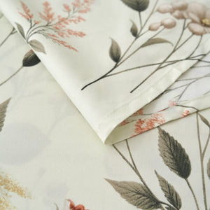 DaDalogy Enchanted Meadow Bed Sheet Set - Floral Harmony in Beige, Rose, and Soft Green, Premium Soft Microfiber, Machine Washable, Deep Pocket 14 - 15 Inches + Flat Sheet