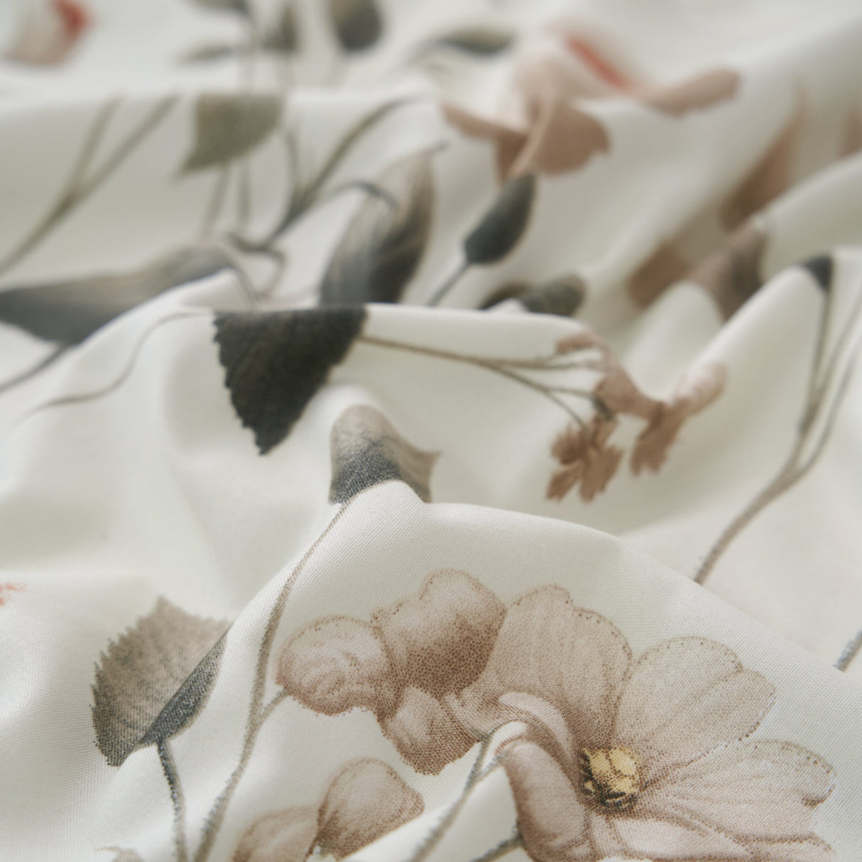 DaDalogy Enchanted Meadow Bed Sheet Set - Floral Harmony in Beige, Rose, and Soft Green, Premium Soft Microfiber, Machine Washable, Deep Pocket 14 - 15 Inches + Flat Sheet