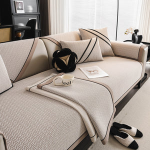 Herringbone Couch Protector for Pets, Non-Slip Washable Sectional Couch Covers