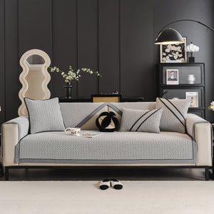 Herringbone Couch Protector for Pets, Non-Slip Washable Sectional Couch Covers