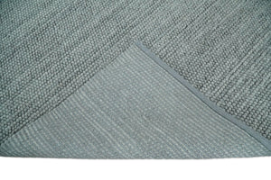 6x9 and 8x10 Solid Gray Wool Blend Felted Chunky Hand Woven Area Rug