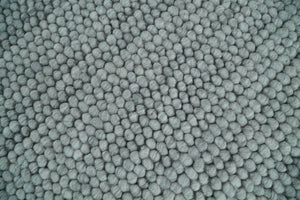 6x9 and 8x10 Solid Gray Wool Blend Felted Chunky Hand Woven Area Rug