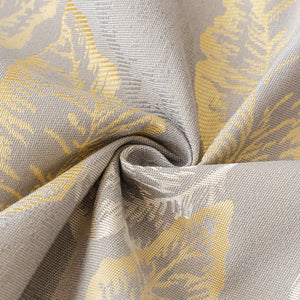 Leaf Jacquard Sofa Cover with Ruffle Skirt – Non-Slip Couch Protector with Sheer Hem