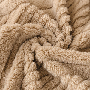 Plush Sherpa Fleece Sofa Throw Blanket, Soft & Cozy Furniture Protector for Couch