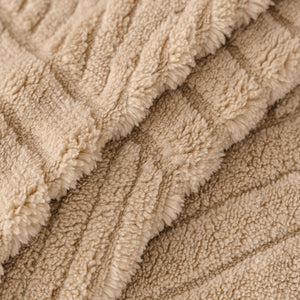 Plush Sherpa Fleece Sofa Throw Blanket, Soft & Cozy Furniture Protector for Couch