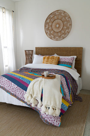 Boho Stripe Quilt Set
