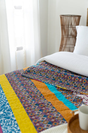 Boho Stripe Quilt Set