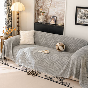 Plush Sherpa Fleece Sofa Throw Blanket, Soft & Cozy Furniture Protector for Couch