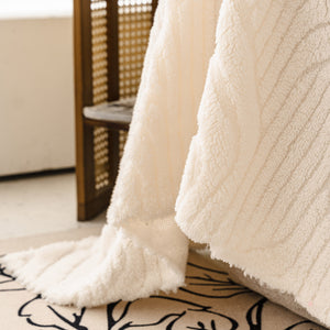Plush Sherpa Fleece Sofa Throw Blanket, Soft & Cozy Furniture Protector for Couch