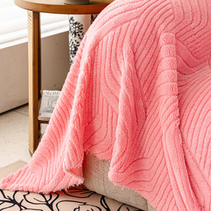 Plush Sherpa Fleece Sofa Throw Blanket, Soft & Cozy Furniture Protector for Couch