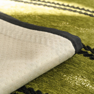 Non-Slip Sofa Cover with Thick Chenille Texture Woven Stripe Couch Protector Throw