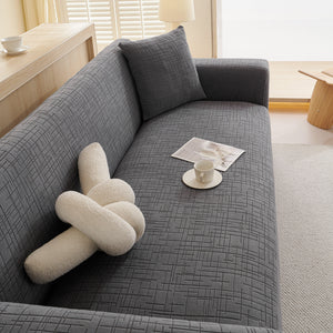 Embossed Lines Couch Covers Stretchable Non-Slip & Washable Sofa Slipcovers