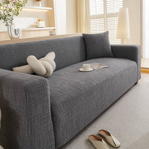 Embossed Lines Couch Covers Stretchable Non-Slip & Washable Sofa Slipcovers