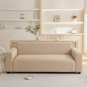 Embossed Lines Couch Covers Stretchable Non-Slip & Washable Sofa Slipcovers