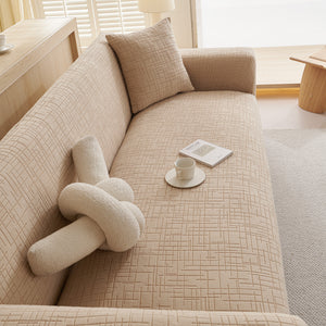 Embossed Lines Couch Covers Stretchable Non-Slip & Washable Sofa Slipcovers