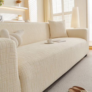Embossed Lines Couch Covers Stretchable Non-Slip & Washable Sofa Slipcovers