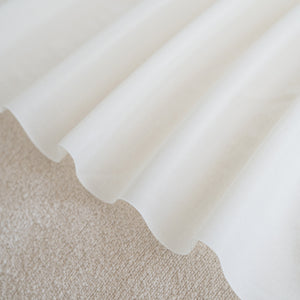 Daisy Striped Sofa Cover with Sheer Ruffle Skirt, Floral Soft Slipcover Blanket