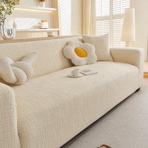 Embossed Lines Couch Covers Stretchable Non-Slip & Washable Sofa Slipcovers