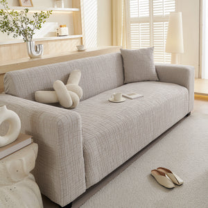 Embossed Lines Couch Covers Stretchable Non-Slip & Washable Sofa Slipcovers