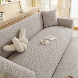 Embossed Lines Couch Covers Stretchable Non-Slip & Washable Sofa Slipcovers