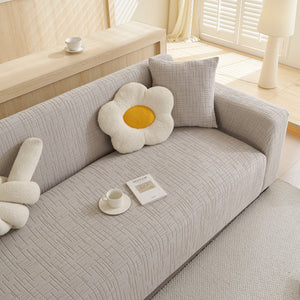 Embossed Lines Couch Covers Stretchable Non-Slip & Washable Sofa Slipcovers