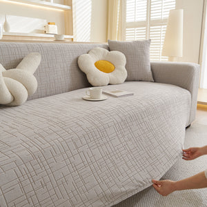 Embossed Lines Couch Covers Stretchable Non-Slip & Washable Sofa Slipcovers
