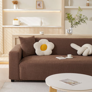 Embossed Lines Couch Covers Stretchable Non-Slip & Washable Sofa Slipcovers