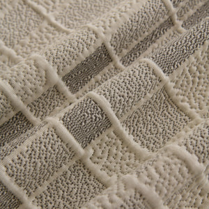 Sofa Cover Throw with Subtle Textured Stripes Lightweight Smooth Couch Slipcover