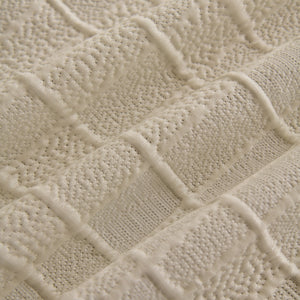 Sofa Cover Throw with Subtle Textured Stripes Lightweight Smooth Couch Slipcover