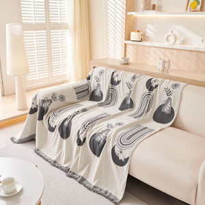 Decorative Throw Blankets for Couch Reversible Chenille Furniture Throw Covers for Sectional Sofa