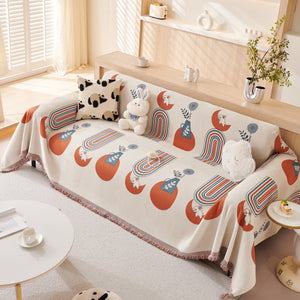 Decorative Throw Blankets for Couch Reversible Chenille Furniture Throw Covers for Sectional Sofa