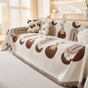 Decorative Throw Blankets for Couch Reversible Chenille Furniture Throw Covers for Sectional Sofa