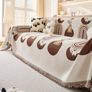 Decorative Throw Blankets for Couch Reversible Chenille Furniture Throw Covers for Sectional Sofa