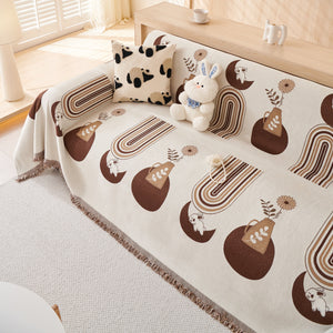 Decorative Throw Blankets for Couch Reversible Chenille Furniture Throw Covers for Sectional Sofa