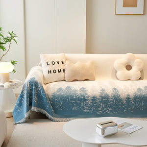 Chenille Grove Sofa Cover Blanket Furniture Protector, Couch Protector Sofa Throw Cover for Couches